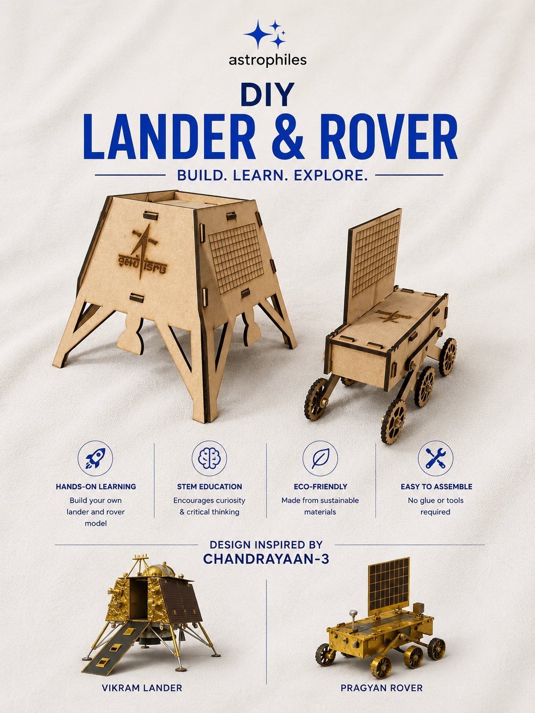 DIY planetary lander and rover kits